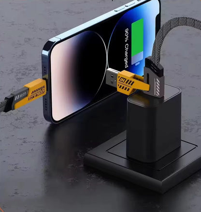 AeroXonic Universal 2-in-2 Dual USB Fast Charging Cable, USB-A & USB-C to Lightning & Type-C (60W PD, 1m/3ft). Charge everything, everywhere - one cable for all your devices.