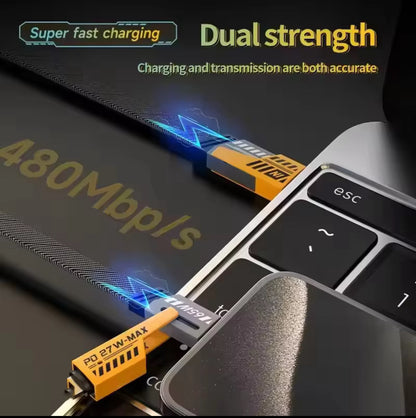 AeroXonic Universal 2-in-2 Dual USB Fast Charging Cable, USB-A & USB-C to Lightning & Type-C (60W PD, 1m/3ft). Charge everything, everywhere - one cable for all your devices.