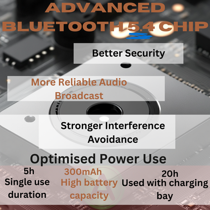 AeroXonic A2 PRO Wireless Earbud, 5.4 Bluetooth, IPX5, Smart Touch Screen